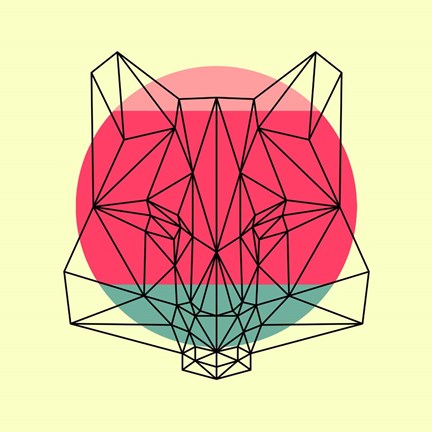 Framed Fox and Sunset Print