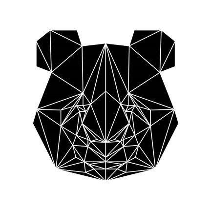 Framed Black Panda Print