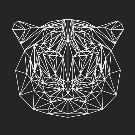 Framed Tiger on Black Print