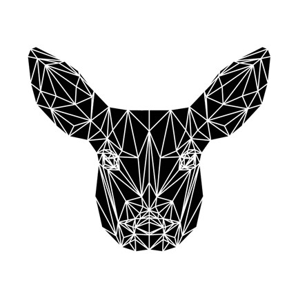 Framed Black Baby Deer Print