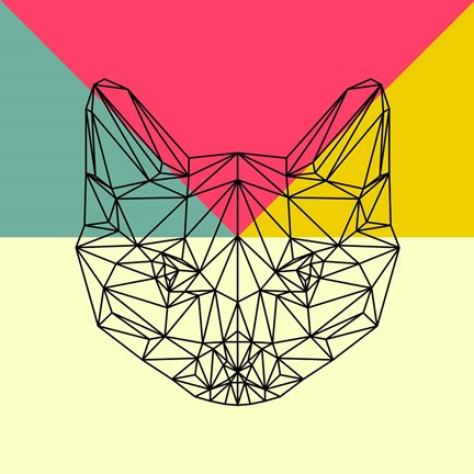 Framed Party Cat Print