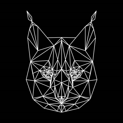 Framed Bobcat Polygon1 Print