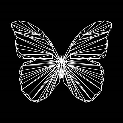 Framed Butterfly Polygon Print