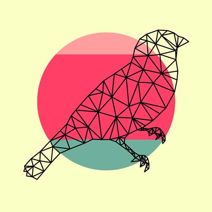 Framed Bird and Sunset Print