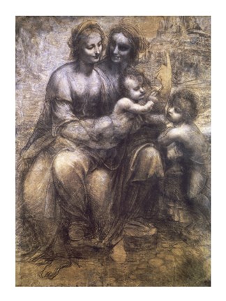 Framed Virgin and Child with St. Anne and Infant St. John the Baptist Print