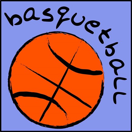 Framed Basketball Print