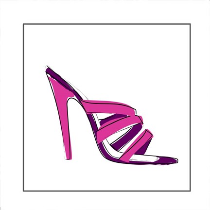 Framed Pink High Heel Sandal Print