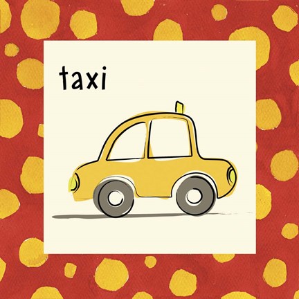 Framed Taxi with Border Print