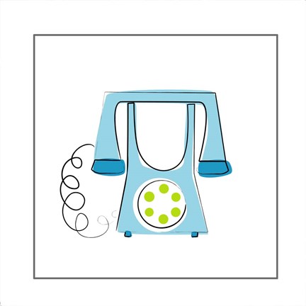 Framed Telephone 2 Print