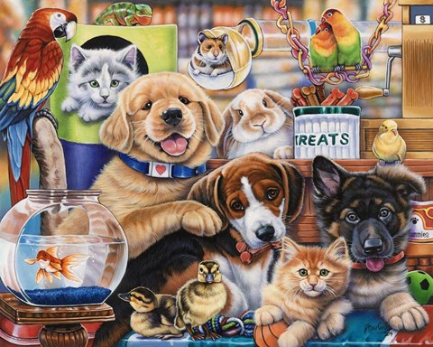 Framed Pet Shop Print