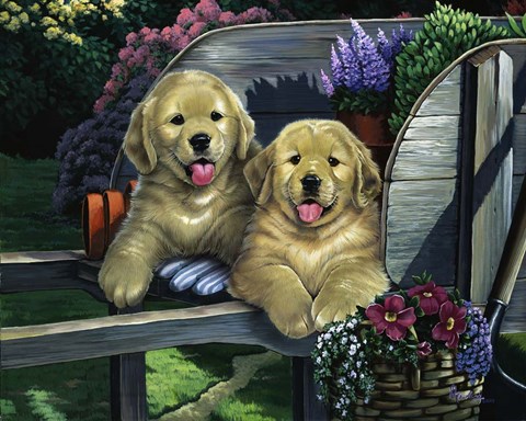 Framed Wagging Along For The Ride Print