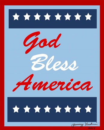Framed God Bless America Print