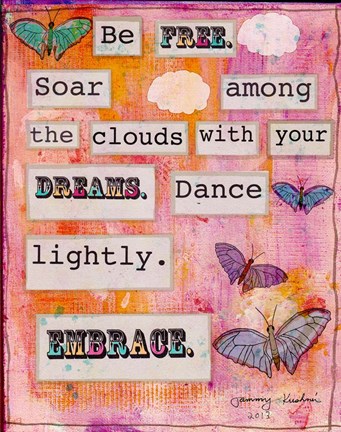 Framed Be Free Print