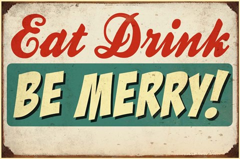 Framed Eat Drink Be Merry Print