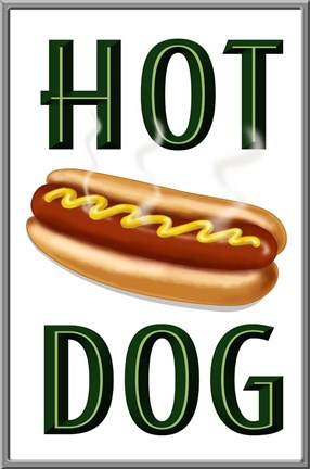 Framed Hot Dog Vertical Print