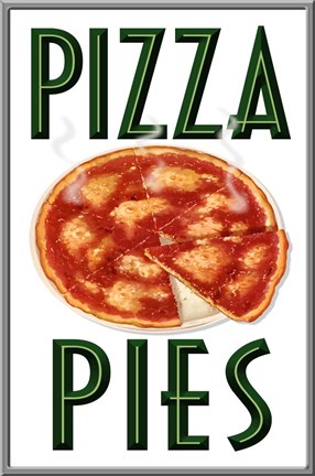 Framed Working Pizza Print