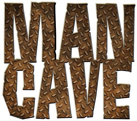 Framed Man Cave Cut Out Print