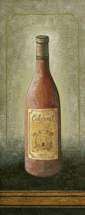 Framed White Wine 1 Print