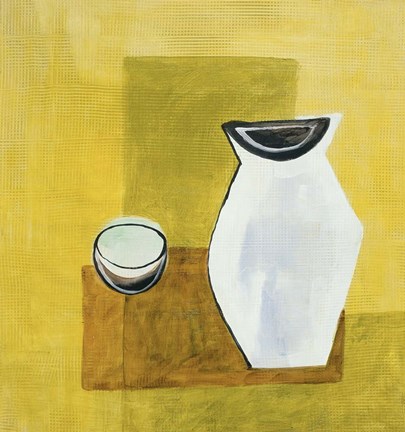 Framed Jug and Lemon 2 Print