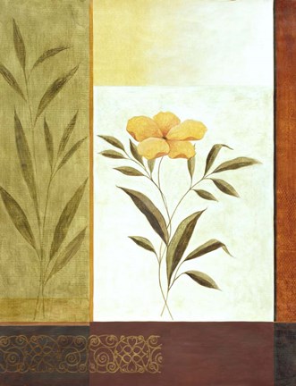 Framed Orange Bloom 1 Print