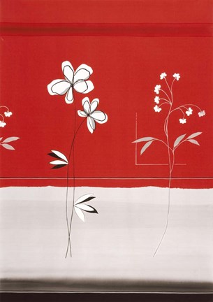 Framed Red Abstract 6 Print