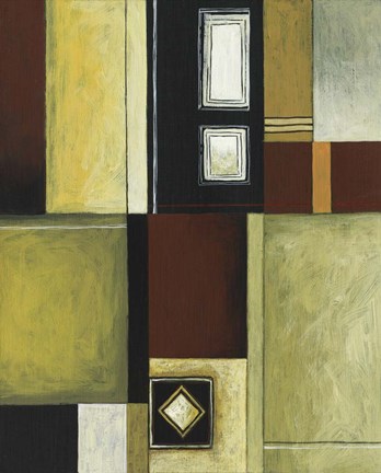 Framed Circle and Squares IV Print