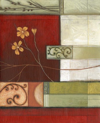 Framed Three Orange Flowers Print