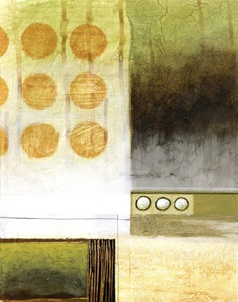 Framed Shades of Green I Print