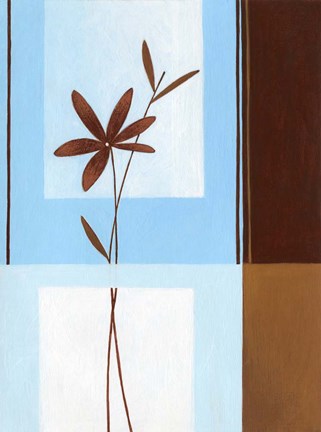 Framed Brown Flower II Print