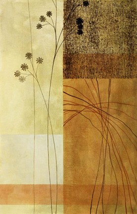 Framed Brown, Orange Block Right Print