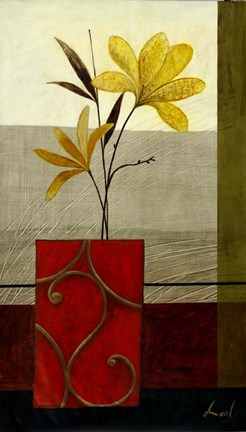 Framed Yellow Blooms II Print