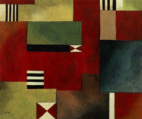 Framed Geometric I Print