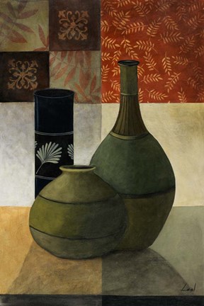 Framed Earthenware Pots IV Print