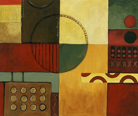 Framed Abstract Fields I Print