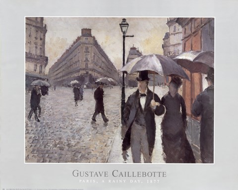 Framed Paris, A Rainy Day, 1877 Print