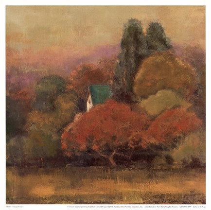 Framed Tuscan View I Print