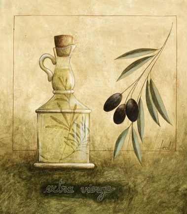 Framed Olive Oil I Print