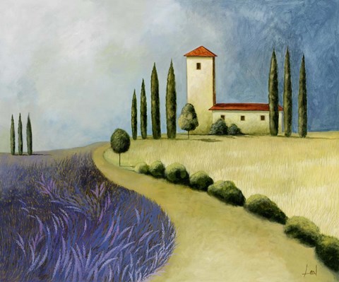 Framed Lavendar Patch Print