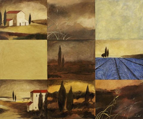 Framed Tuscan Views II Print