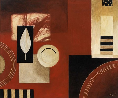 Framed Red and Black II Print