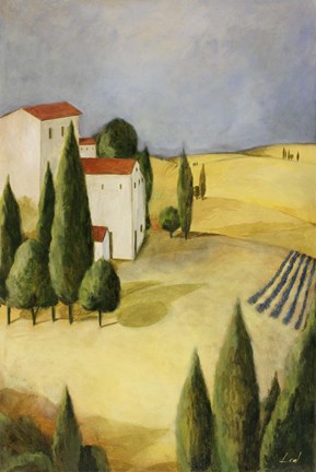 Framed Tuscan Villa II Print