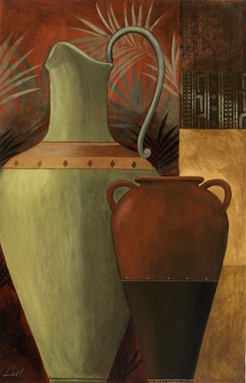 Framed Storage Jars II Print