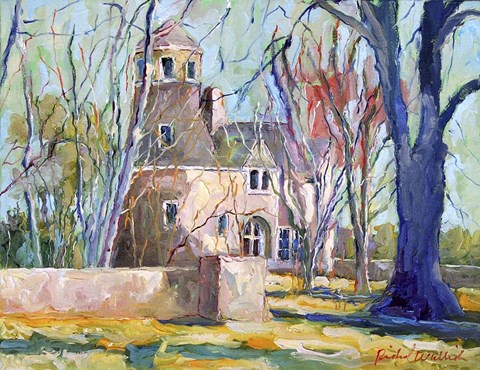 Framed Tan House Print