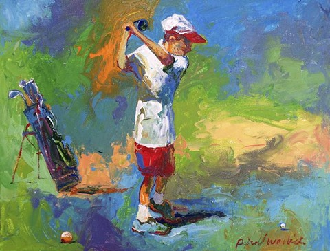 Framed Kid Golf Print