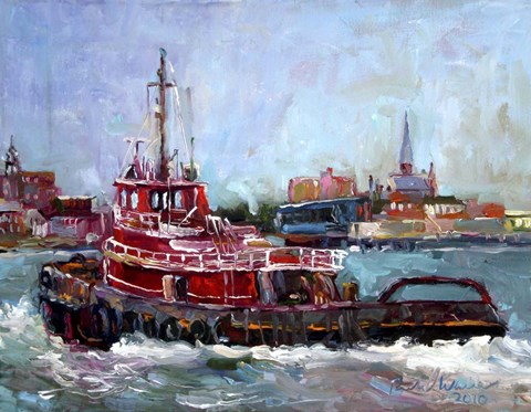 Framed Tugboat Print