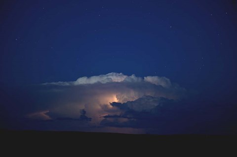 Framed Thunder Boomer &amp; Stars Over Wyoming Print