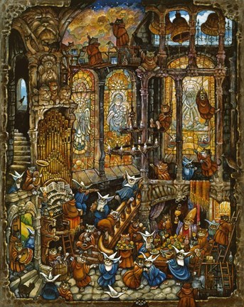 Framed Holy Cats 2 - Nuns Print