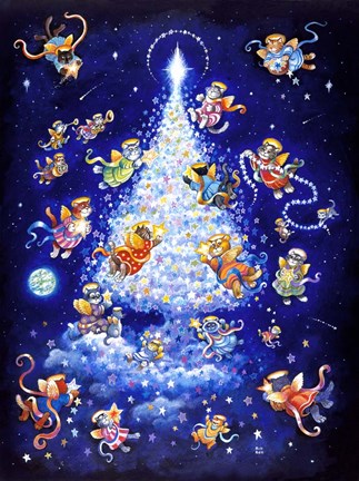 Framed Star Tree - Rectangle Print