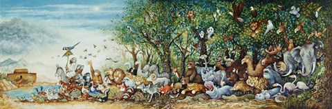 Framed Waiting For The Ark Print