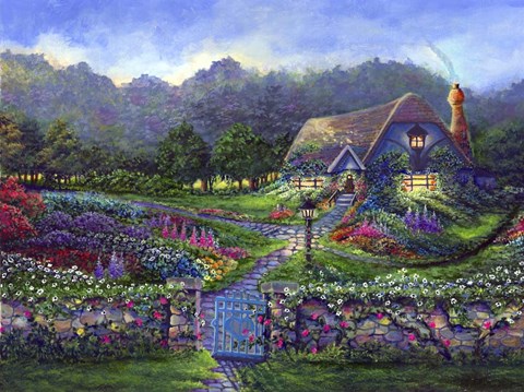 Framed Garden Gate Print